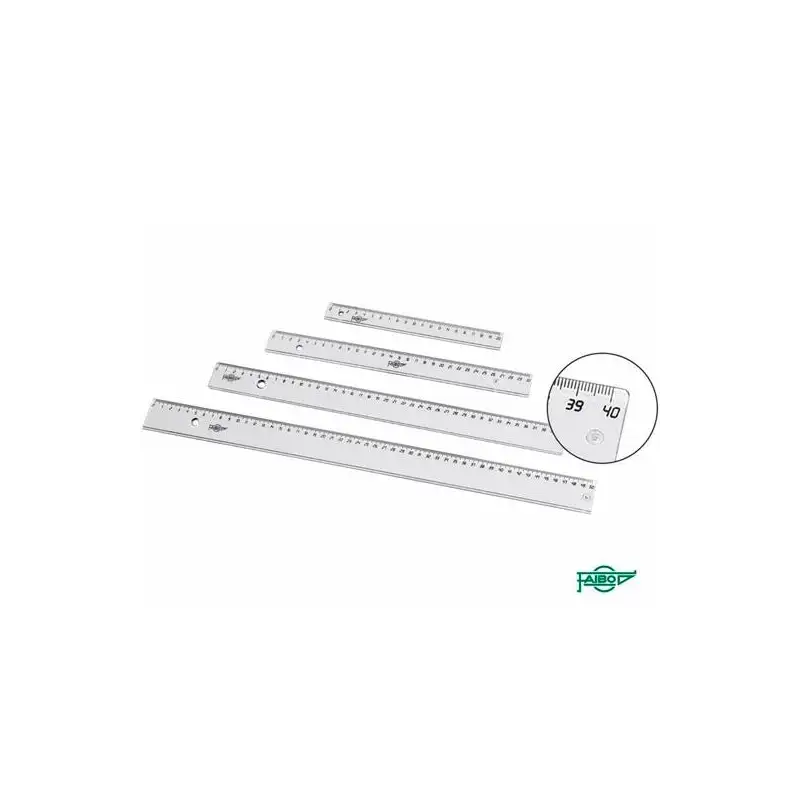 (21130) FAIBO REGLA ESCOLAR 30CM TRANSPARENTE
