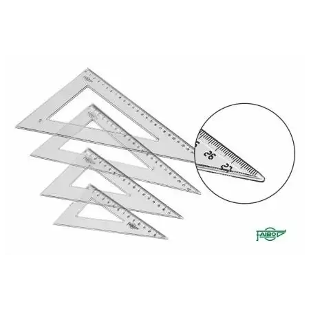 (21330) FAIBO CARTABÓN ESCOLAR GRADUADO 30CM TRANSPARENTE