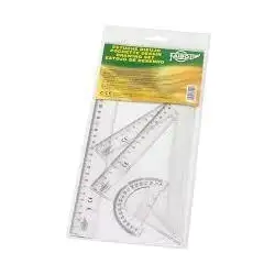 (806) FAIBO BOLSA ESTUCHE 4 PIEZAS REGLA (30 CM)