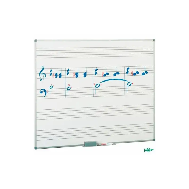 (11P-5) FAIBO PIZARRA BLANCA CON PENTAGRAMAS 122X200CM MARCO DE ALUMINIO