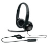 (981-000406) LOGITECH AURICULARES H390 DIADEMA ACOLCHADA BIAURAL ESTEREO MICRÓFONO AJUSTABLE CONTROL VOLUMEN CABLE USB NEGRO