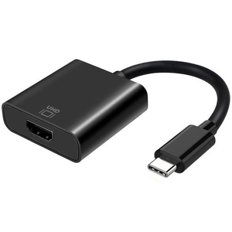 (A109-0344) AISENS CONVERSOR USB-C A HDMI 4K@60HZ USB-C/M - HDMI/H NEGRO 15CM