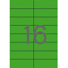 (01598) APLI ETIQUETAS ADHESIVAS 105X37MM INKJET/LÁSER C/RECTOS 16 X 20H VERDE FLUORESCENTE