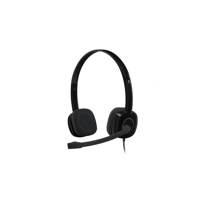 (981-000589) LOGITECH AURICULARES MICRÓFONO C/ CABLE JACK 3.5MM H151 NEGRO