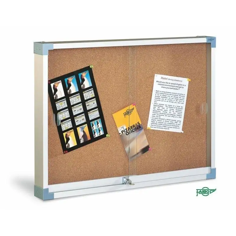 (614-2) FAIBO VITRINA PARA ANUNCIOS PUERTA METACRILATO Y SUPERFICIE DE CORCHO 80X100 CM