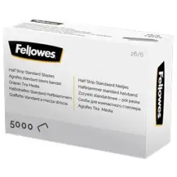 (5117601) FELLOWES GRAPAS DE CARGA MEDIA 26/6 PLATA CAJA DE 5000
