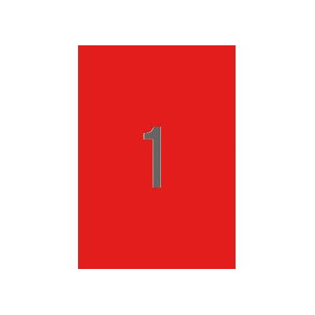 (01601) APLI ETIQUETAS ADHESIVAS 210X297MM INKJET/LÁSER C/RECTOS 1 X 20H ROJO