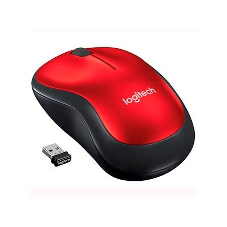 (910-002237) LOGITECH RATÓN M185 INALÁMBRICO 1000PPP AMBIDIESTRO 3 BOTONES COMPACTO ROJO