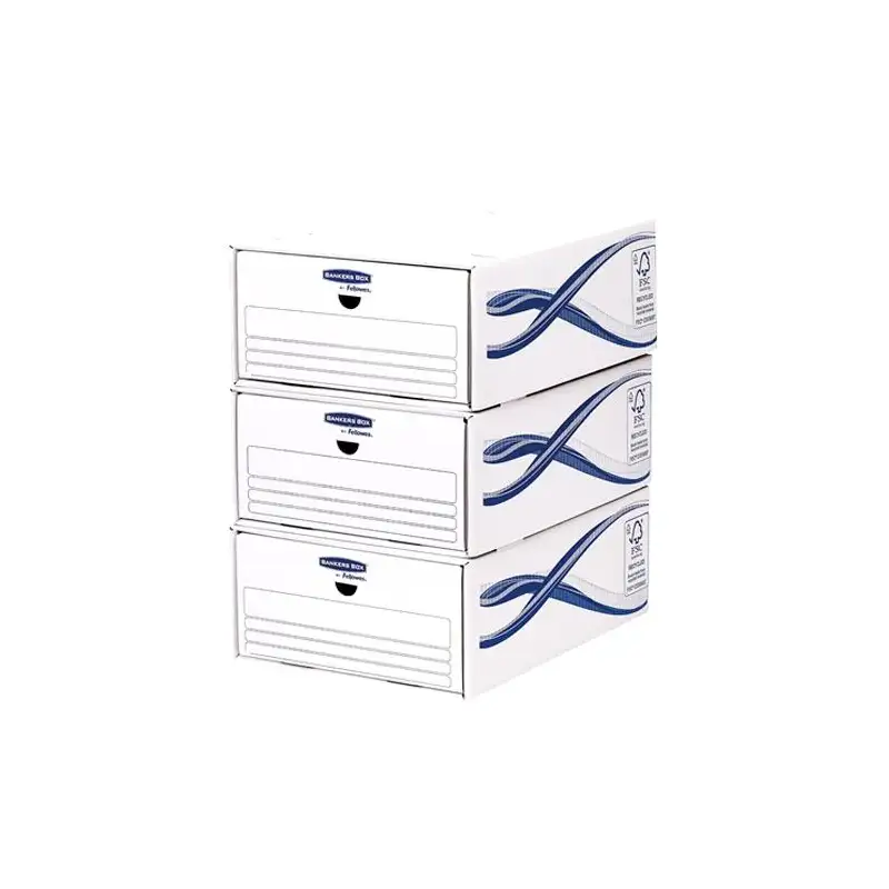 (4461104) FELLOWES CAJÓN ARCHIVADOR BASIC 279X135X362MM CARTÓN RECICLADO BLANCO -PACK 5-