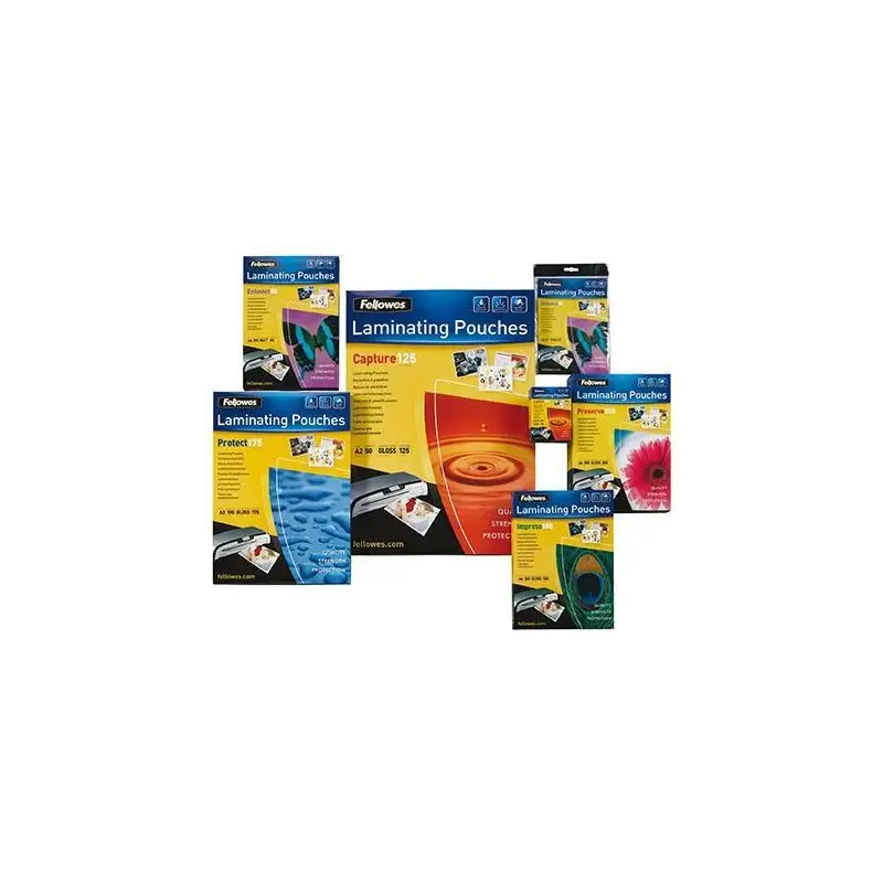 (5307407) FELLOWES FUNDAS DE PLASTIFICAR 125 MICRAS A4 BRILLO PACK 100 UD