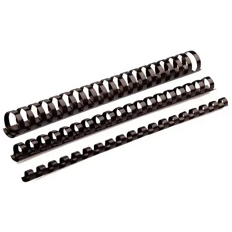 (5330702) FELLOWES CANUTILLO 8MM PLÁSTICO NEGRO PACK 25 UD