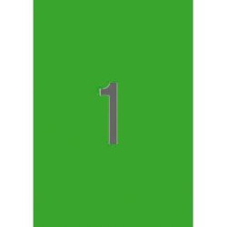 (01602) APLI ETIQUETAS ADHESIVAS 210X297MM INKJET/LÁSER C/RECTOS 1 X 20H VERDE