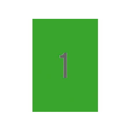 (01602) APLI ETIQUETAS ADHESIVAS 210X297MM INKJET/LÁSER C/RECTOS 1 X 20H VERDE