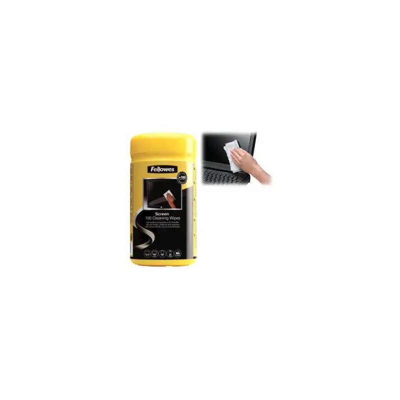 (9970330) FELLOWES DISPENSADOR 100 TOALLITAS PREHUMEDECIDAS LIMPIADORAS DE PANTALLA