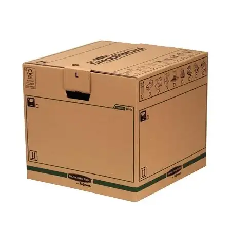 (6205301) FELLOWES CAJA DE TRANSPORTE REUTILIZABLE GRANDE CON MONTAJE AUTOMÁTICO (SE VENDE POR UNIDAD)