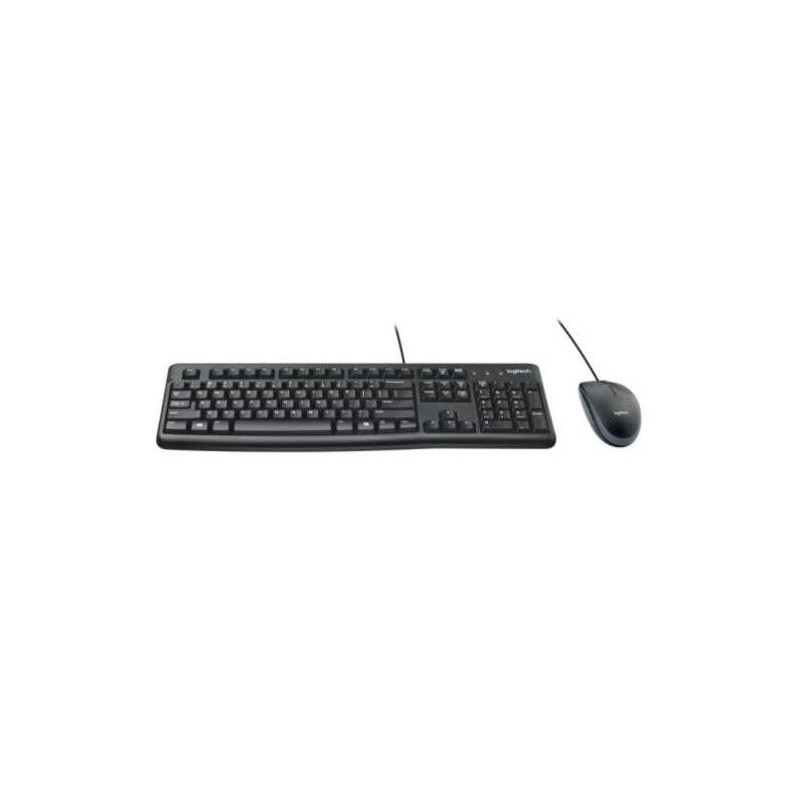 (920-002550) LOGITECH COMBO TECLADO ESTÁNDAR + RATÓN DESKTOP MK120 CABLE USB ANTISALPICADURAS QWERTY ESPAÑOL NEGRO