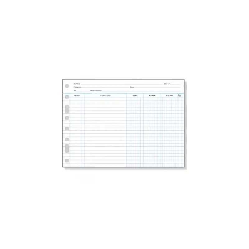 (4175602) FINOCAM RECAMBIO MULTIFIN CUENTAS CORRIENTES 3006 FOLIO APAISADO 50H 90GR