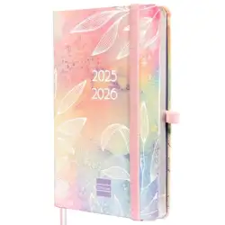 (636100926) FINOCAM AGENDA MÍNIMAL 18 MESES M3 SVH CIERRE C/GOMA TAPA DURA PRETTY 2025-2026