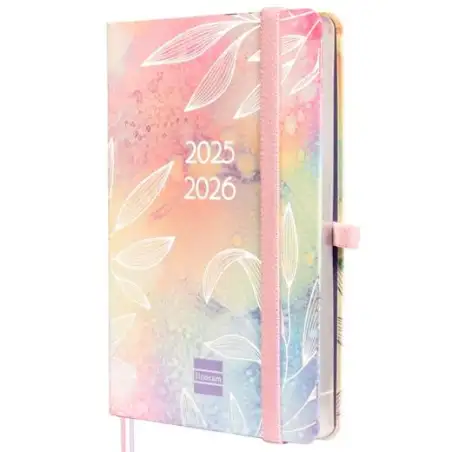 (636100926) FINOCAM AGENDA MÍNIMAL 18 MESES M3 SVH CIERRE C/GOMA TAPA DURA PRETTY 2025-2026