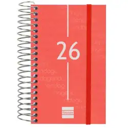 (741083026) FINOCAM AGENDA ESPIRAL YEAR E3-79X127MM 1DP TAPA PP ROJO 2026