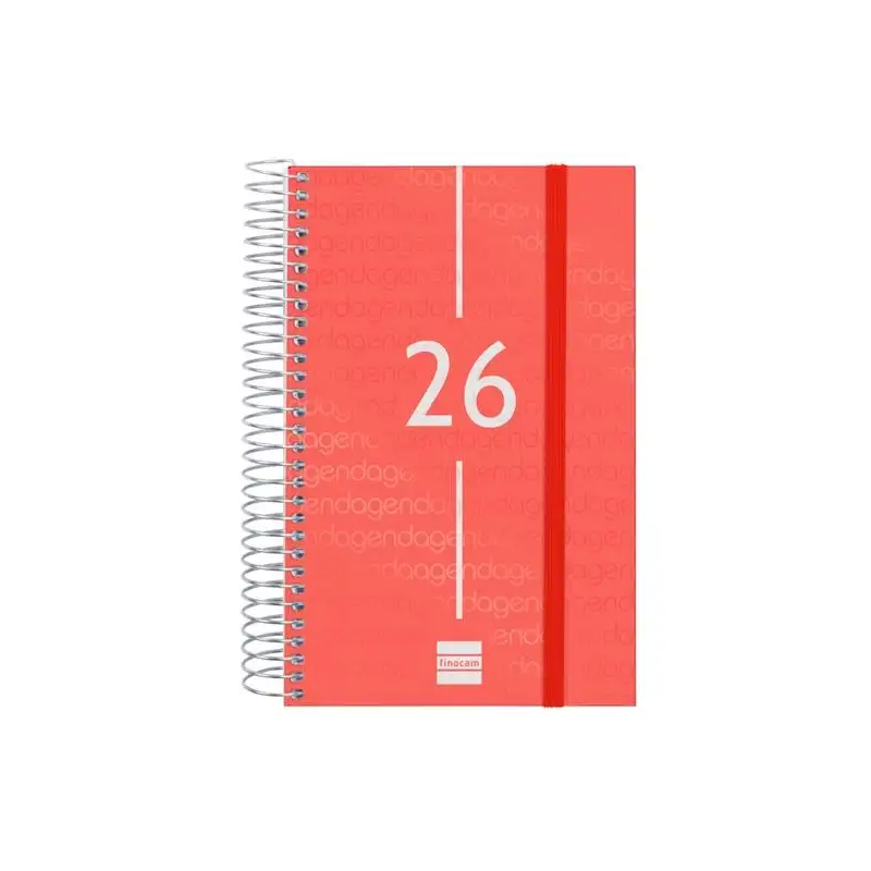 (741093026) FINOCAM AGENDA ESPIRAL YEAR E5-117X181MM 1DP TAPA PP ROJO 2026