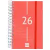 (741093026) FINOCAM AGENDA ESPIRAL YEAR E5-117X181MM 1DP TAPA PP ROJO 2026