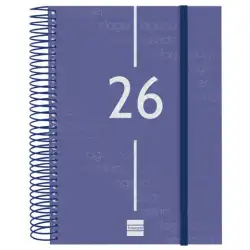 (741101026) FINOCAM AGENDA ESPIRAL YEAR E10-155X212MM 1DP TAPA PP AZUL 2026