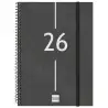 (741456026) FINOCAM AGENDA ESPIRAL YEAR E10-155X212MM SVH TAPA PP NEGRO 2026
