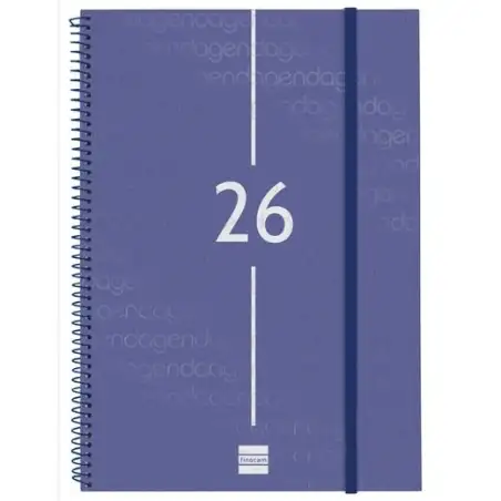 (742041026) FINOCAM AGENDA ESPIRAL YEAR E40-210X297MM SVV TAPA PP AZUL 2026