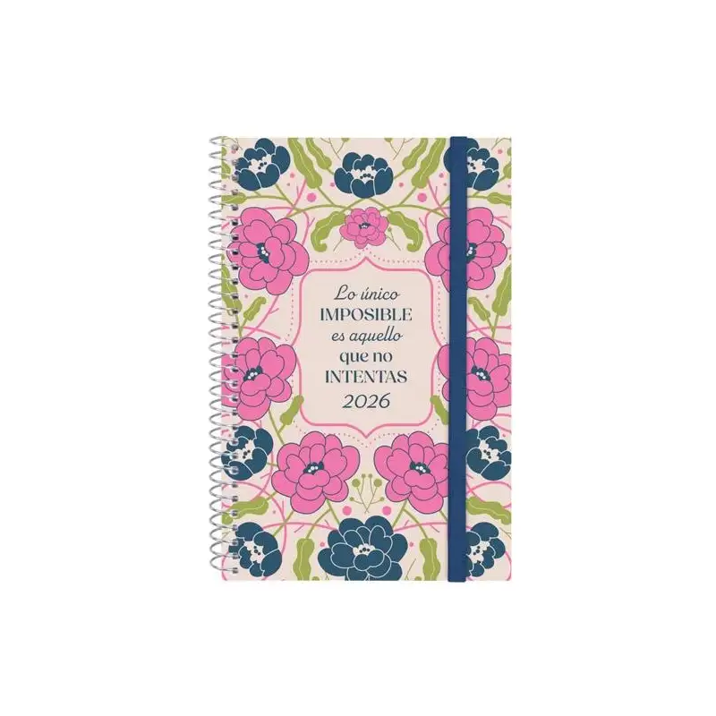 (742212526) FINOCAM AGENDA ESPIRAL DESIGN COLLECTION E5-117X181MM SVH TAPA PP IMPOSIBLE 2026