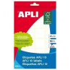 (01626) APLI ETIQUETAS ADHESIVAS CIRCULARES Ø13MM ESCRITURA MANUAL 77 X 10H BLANCO