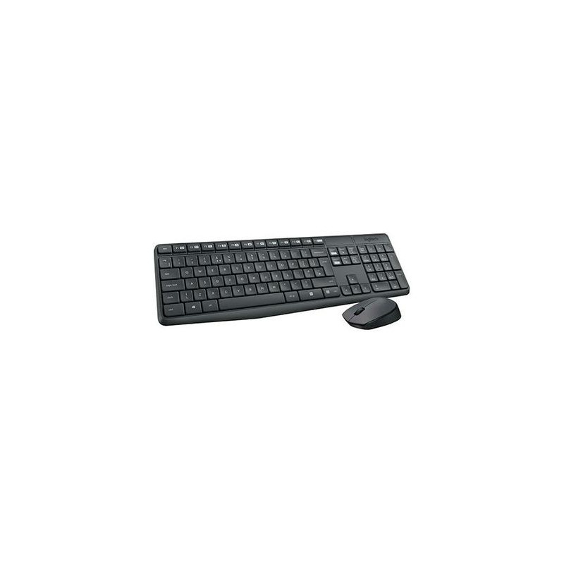 (920-007919) LOGITECH COMBO TECLADO + RATÓN MK235 INALÁMBRICO 2.4GHZ QWERTY ESPAÑOL NEGRO