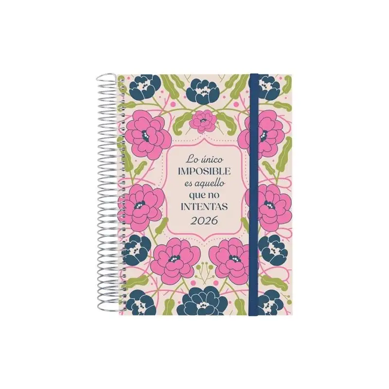 (742312526) FINOCAM AGENDA ESPIRAL DESIGN COLLECTION E10-155X212MM 1DP TAPA PP IMPOSIBLE 2026