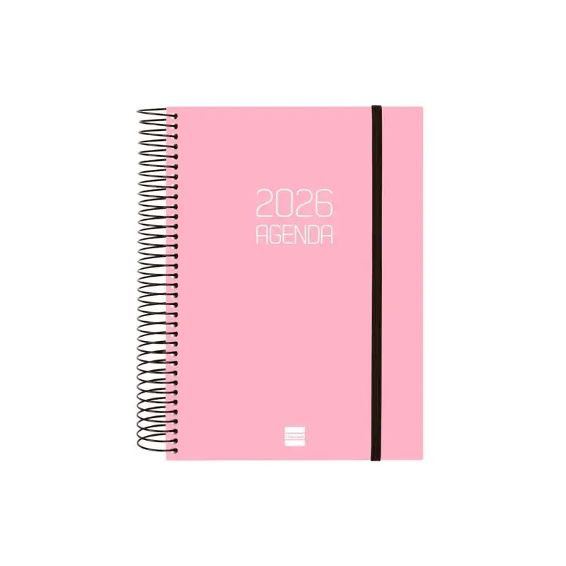 (742914526) FINOCAM AGENDA ESPIRAL OPAQUE E10-155X212MM 1DP TAPA PP ROSA 2026