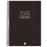 (742926026) FINOCAM AGENDA ESPIRAL OPAQUE E40-210X297MM 1DP TAPA PP NEGRO 2026