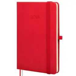 (881743026) FINOCAM AGENDA MÍNIMAL TEXTURA M4-118X168MM SVH TAPA DURA ROJO 2026