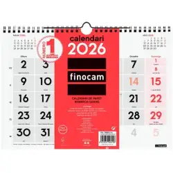 (780030026) FINOCAM CALENDARIO DE PARED NÚMEROS GRANDES M-300X210MM MV NEUTRO 2026 CATALÁN