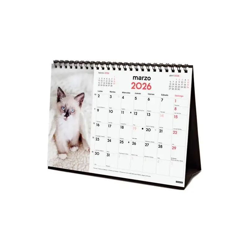 (780323826) FINOCAM CALENDARIO DE SOBREMESA PARA ESCRIBIR S-210X150MM MV IMÁGENES GATITOS 2026