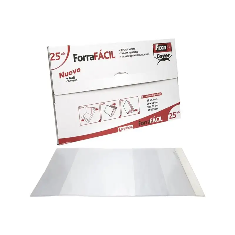 (01009300) FIXO FORRO LIBROS SIN ADHESIVO SOLAPA AJUSTABLE 120 MICRAS PVC 0