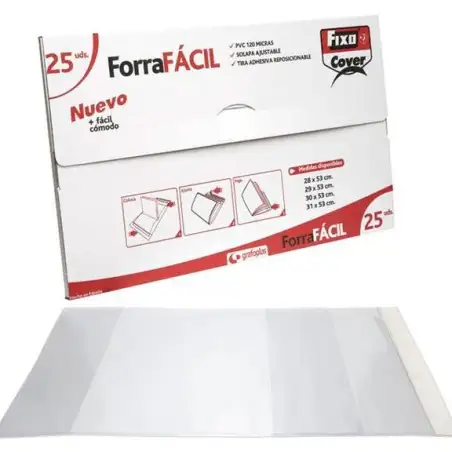 (1009200) FIXO FORRO LIBROS SIN ADHESIVO SOLAPA AJUSTABLE PVC 120 MICRAS 0