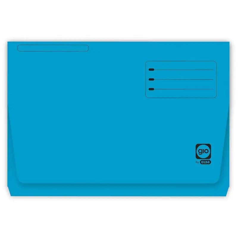 (400040682) GIO SUBCARPETA CON BOLSA Y SOLAPA AZUL INTENSO CARTULINA FOLIO 320GR -25U-