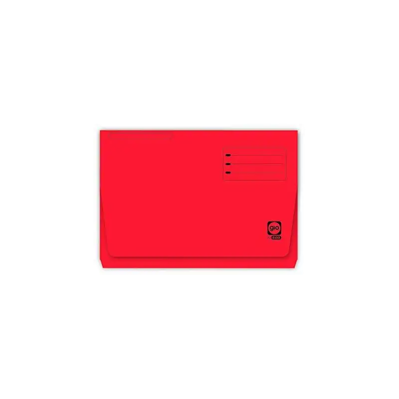 (400040684) GIO SUBCARPETA CON BOLSA Y SOLAPA ROJO INTENSO CARTULINA FOLIO 320GR -25U-