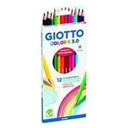 (F276600) GIOTTO LÁPICES DE COLORES COLORS 3.0 SURTIDOS ESTUCHE 12 UD