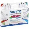 (F426600) GIOTTO ROTULADORES TURBO GLITTER MAXI COLORES SURTIDOS ESTUCHE 6 UD