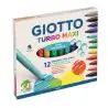 (F454000) GIOTTO ROTULADORES TURBO MAXI C/SURTIDOS ESTUCHE 12 UD