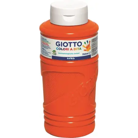 (F472905) GIOTTO PINTURA DE DEDOS DE 750 ML COLOR NARANJA