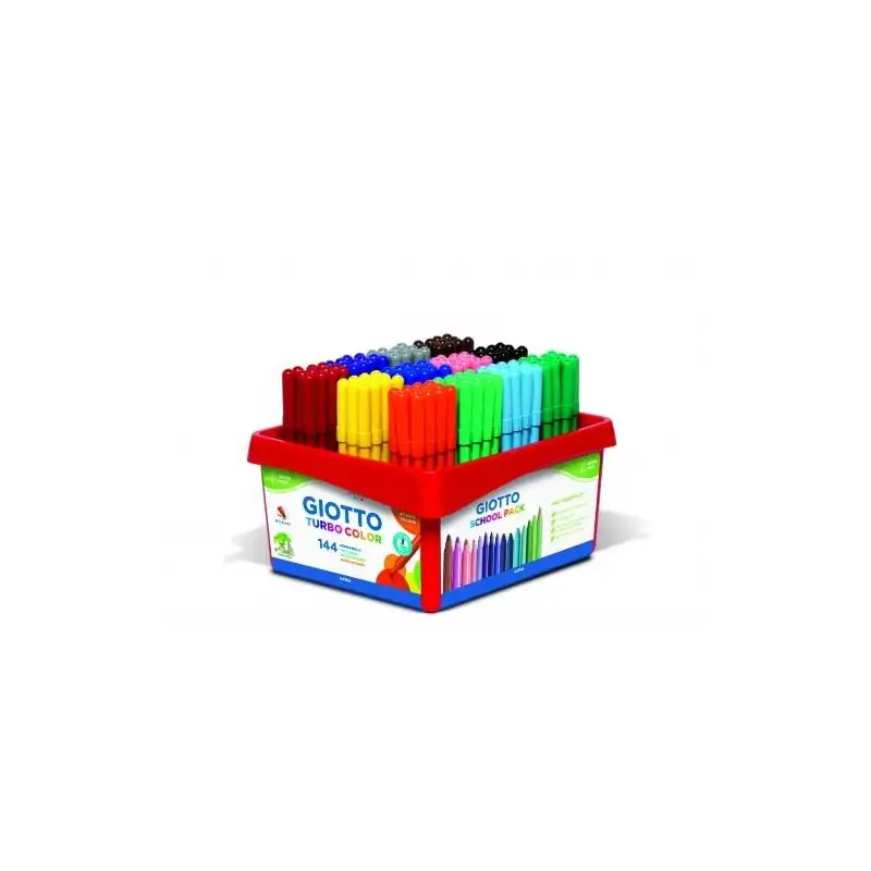 (F523800) GIOTTO ROTULADORES TURBO COLOR SURTIDOS SCHOOLPACK 144 UD