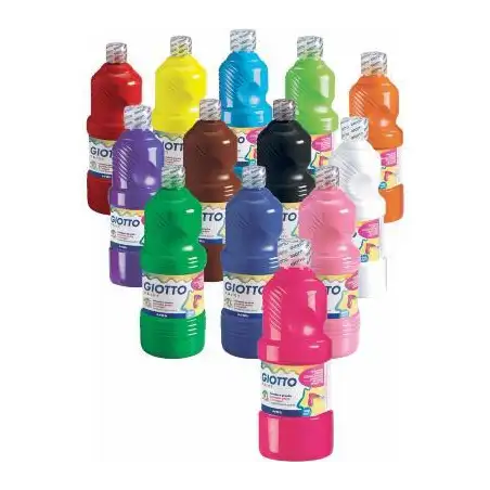 (F535306) GIOTTO TÉMPERA ESCOLAR LAVABLE ROSA BOTELLA 500 ML