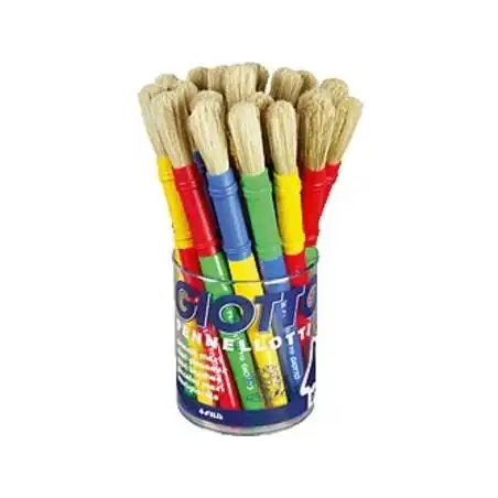 (F536100) GIOTTO PINCEL MAXI COLORES SURTIDOS BOTE 20 UD