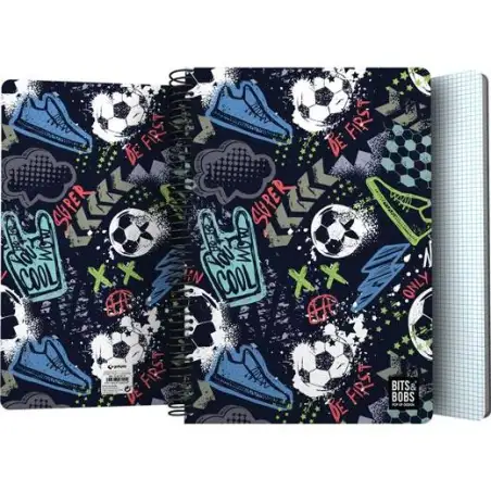 (16502217) GRAFOPLÁS CUADERNO ESPIRAL FOLIO 80H 4X4MM 90GR TAPA PP BITS&BOBS MATCH